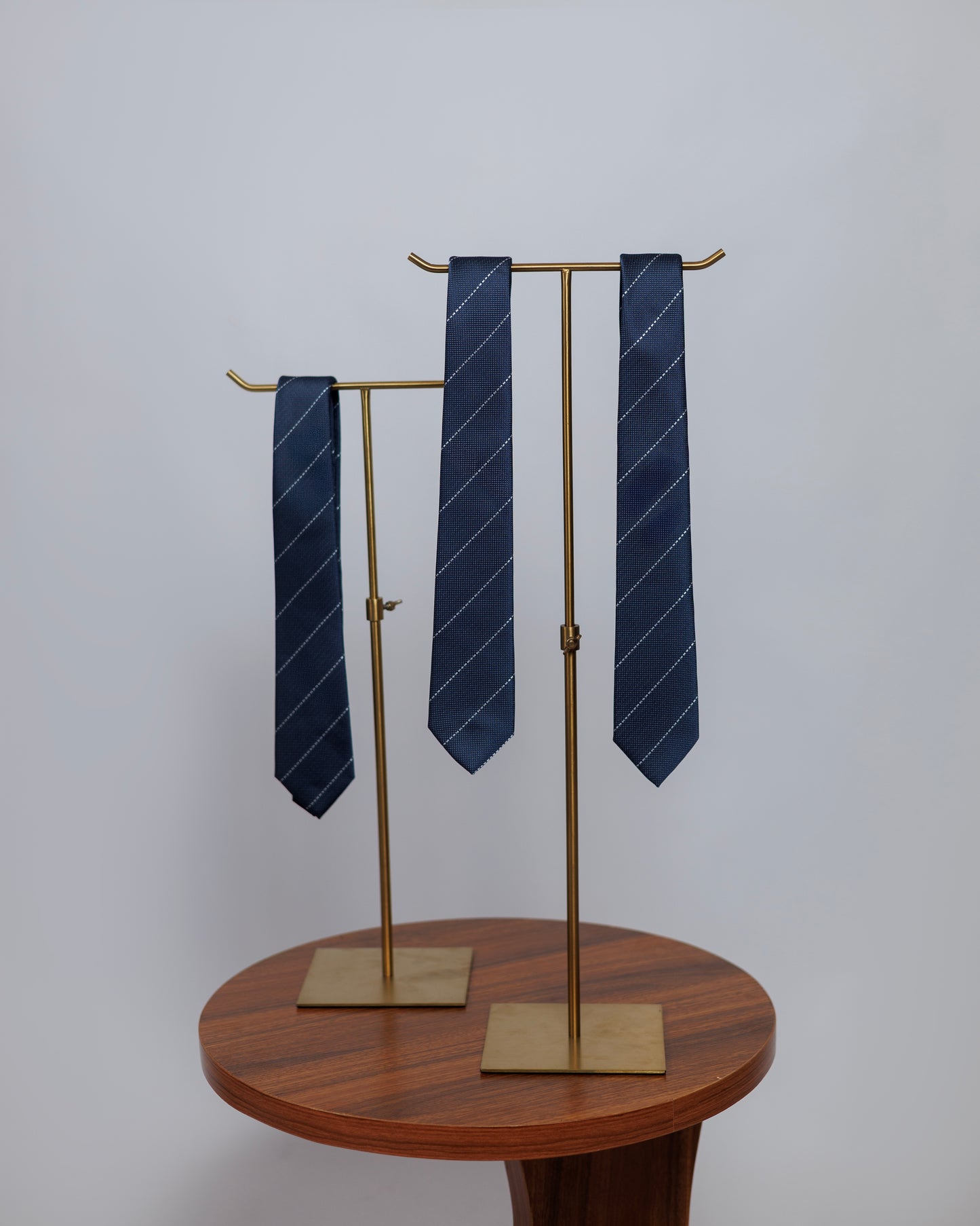 Ood Silk Tie in Navy Pinstripe