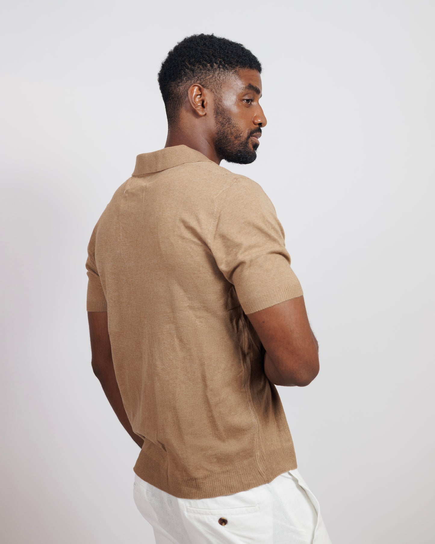 OOD Revere Polo Shirt in Camel Brown