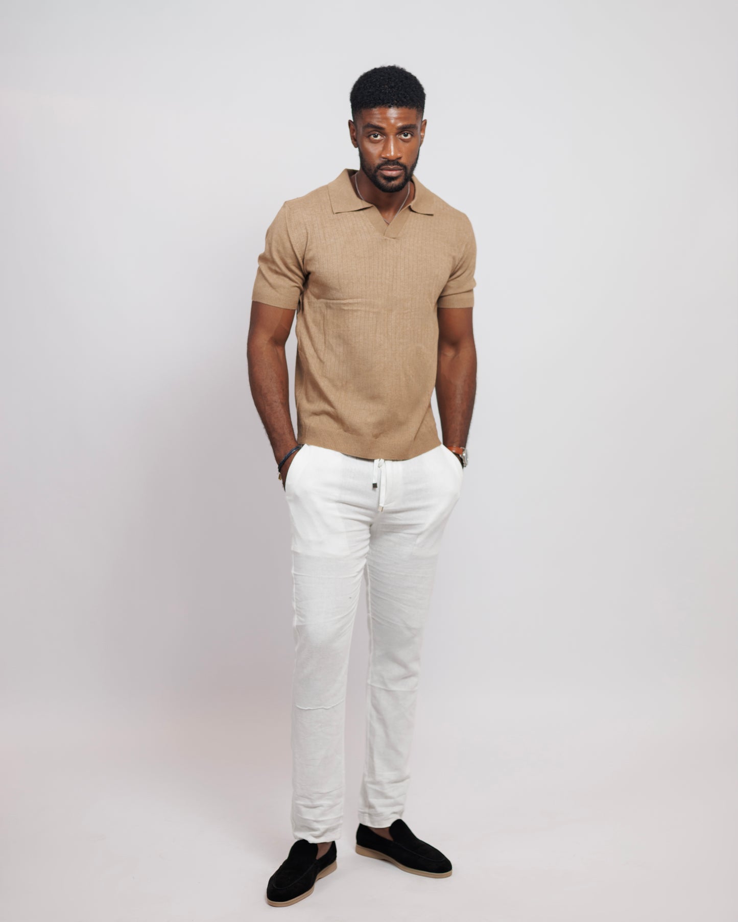 OOD Revere Polo Shirt in Camel Brown