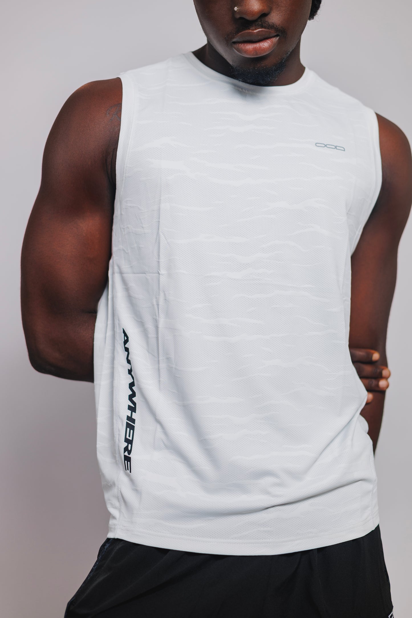OOD Activ Anywhere Muscle Tank in Classic white