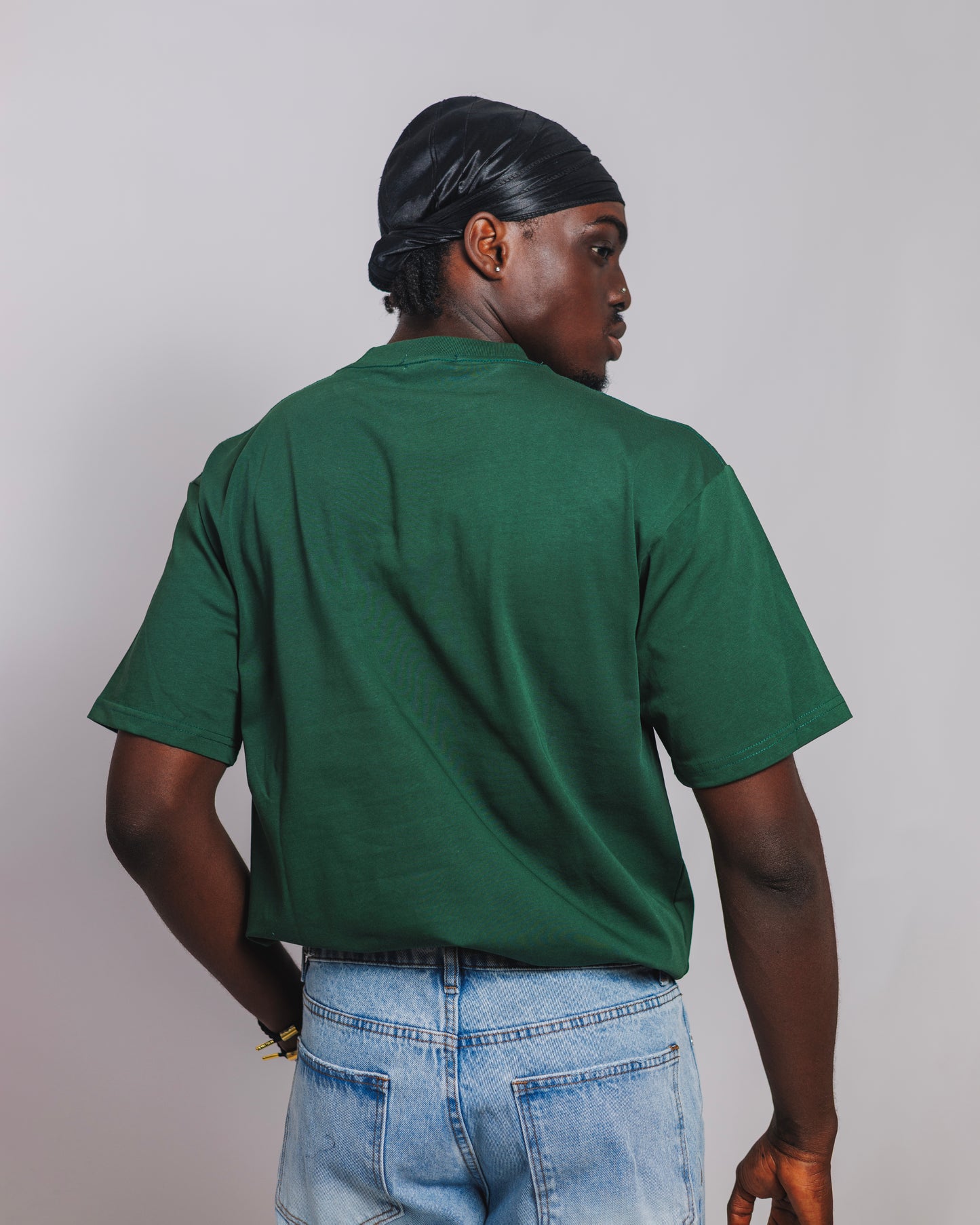 Old Eagle Relaxed Utility Pocket Tee in Forest Green
