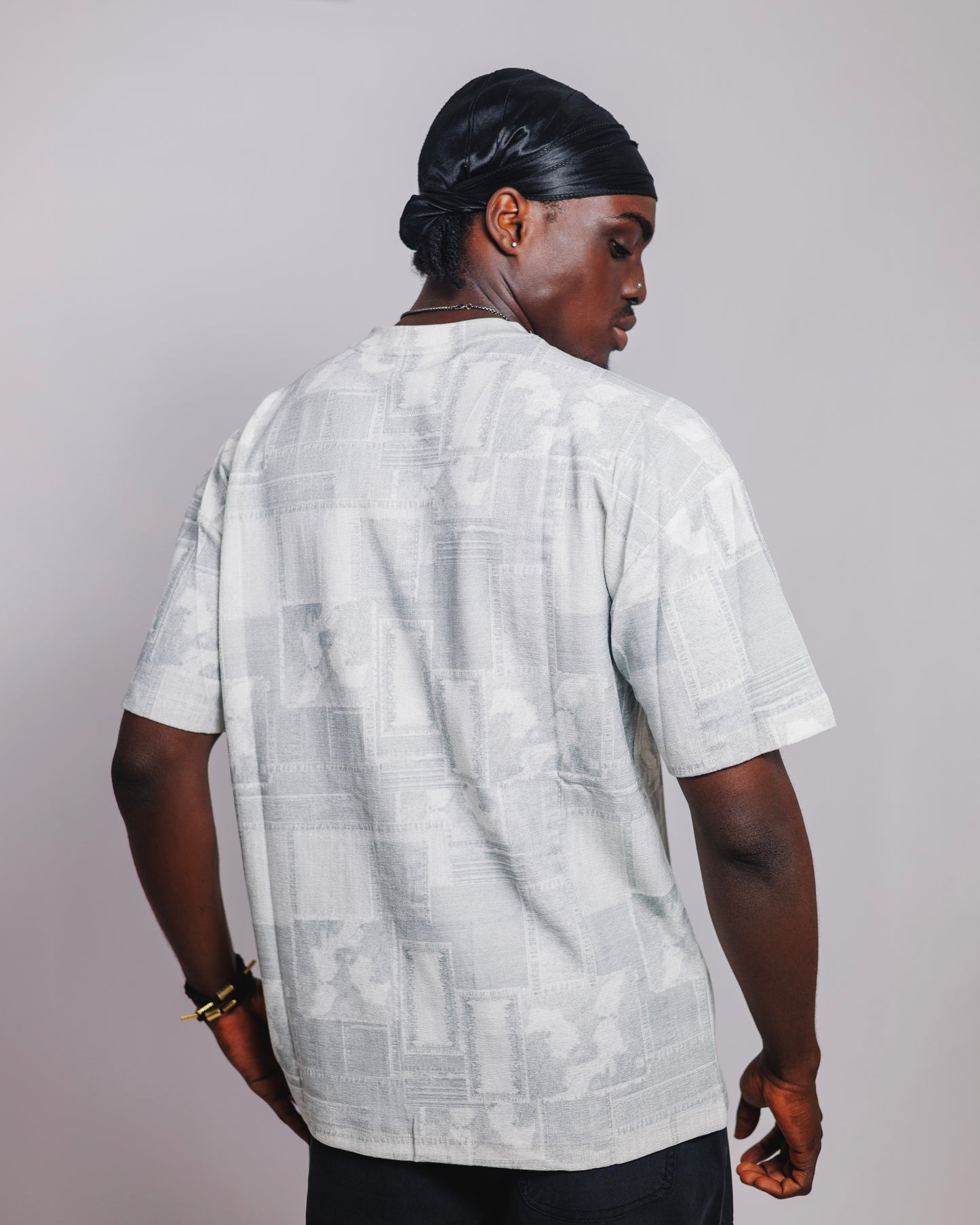 KP Jacquard Tee in Ash Mist