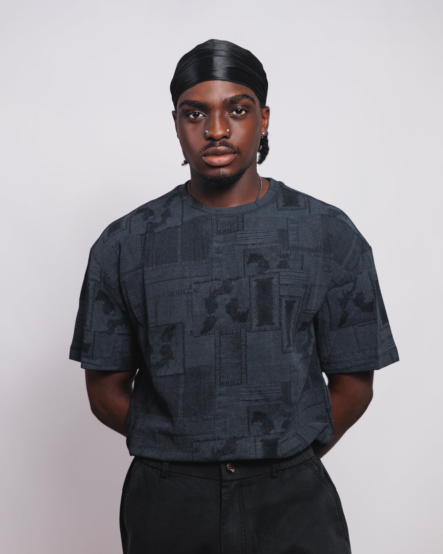 KP Jacquard Tee in Midnight
