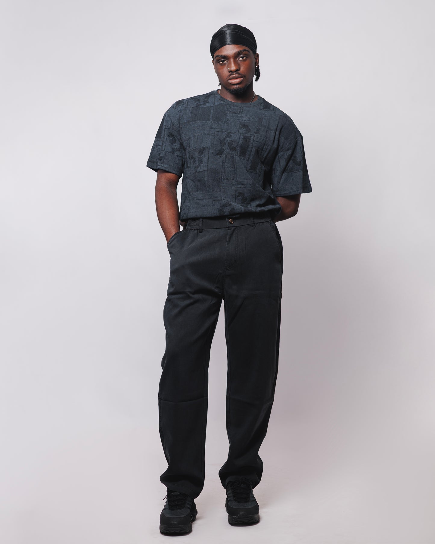 KP Jacquard Tee in Midnight