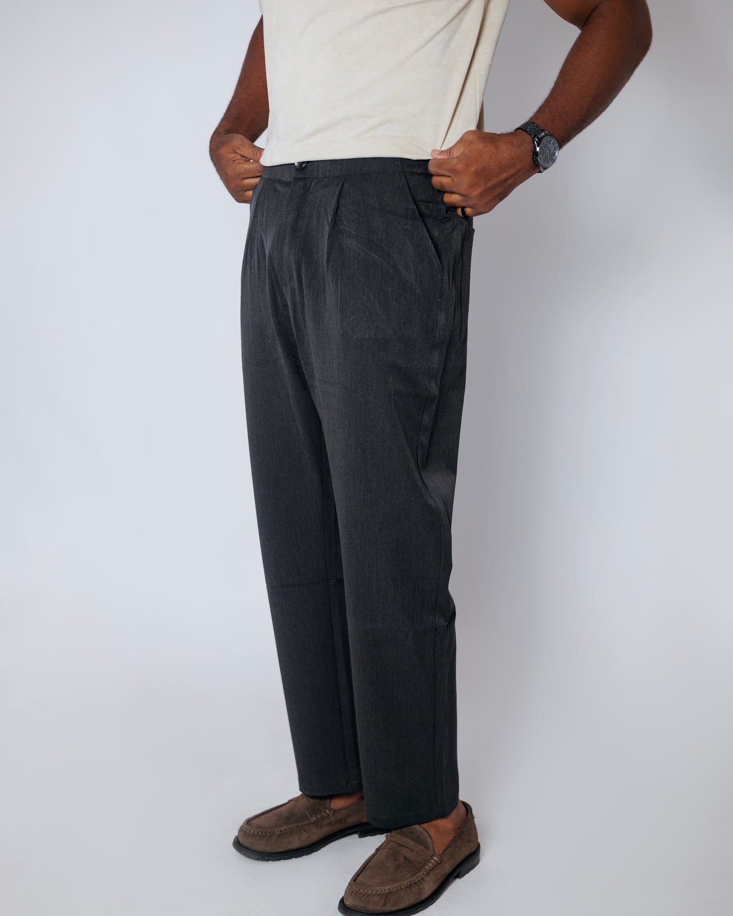 OOD Tailored Trousers in Charcoal Grey