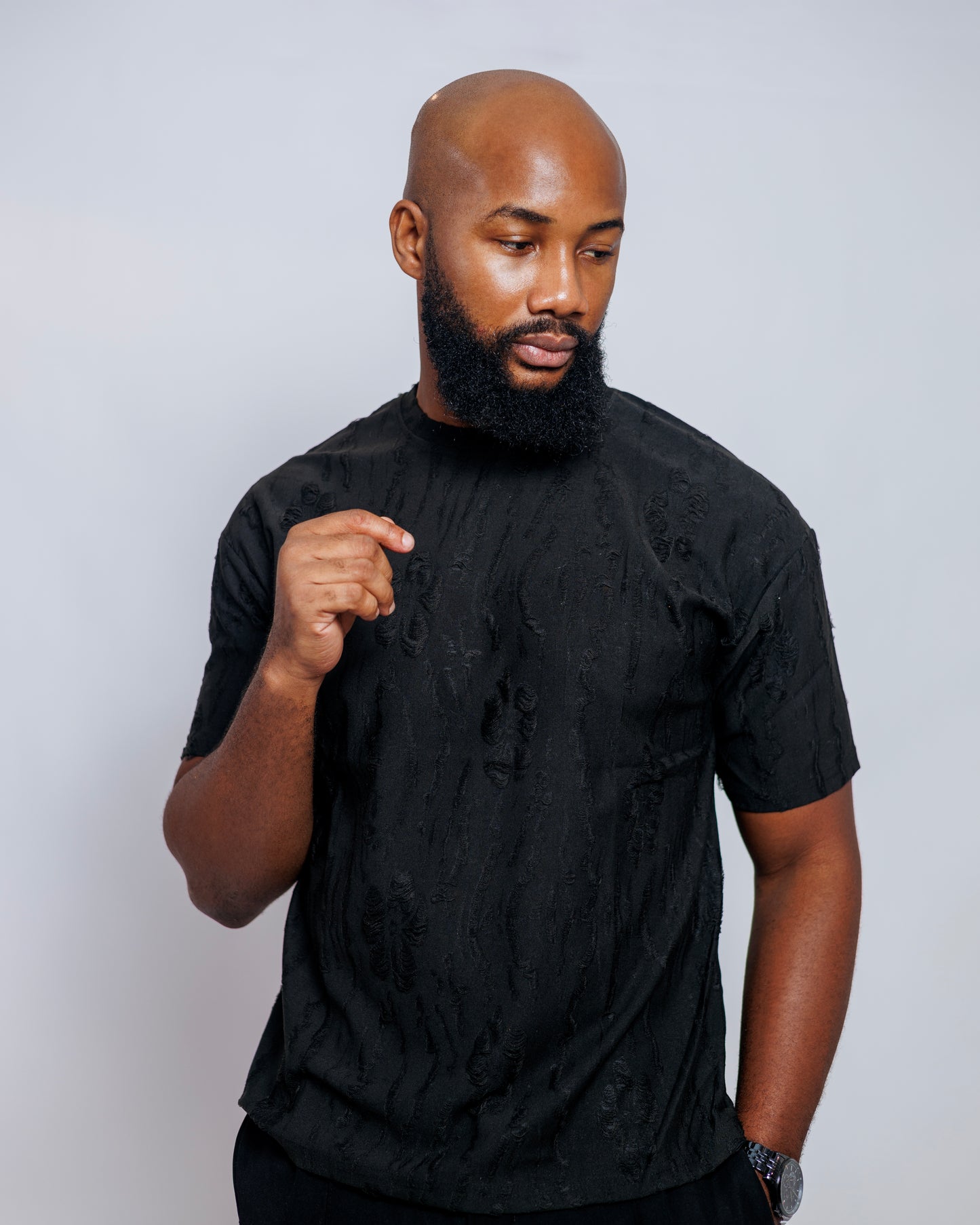 OOD Burnout Tee in Jet Black