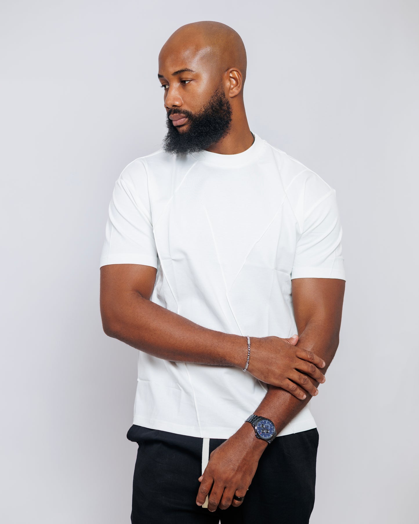 OOD Panel Detail Tee in White