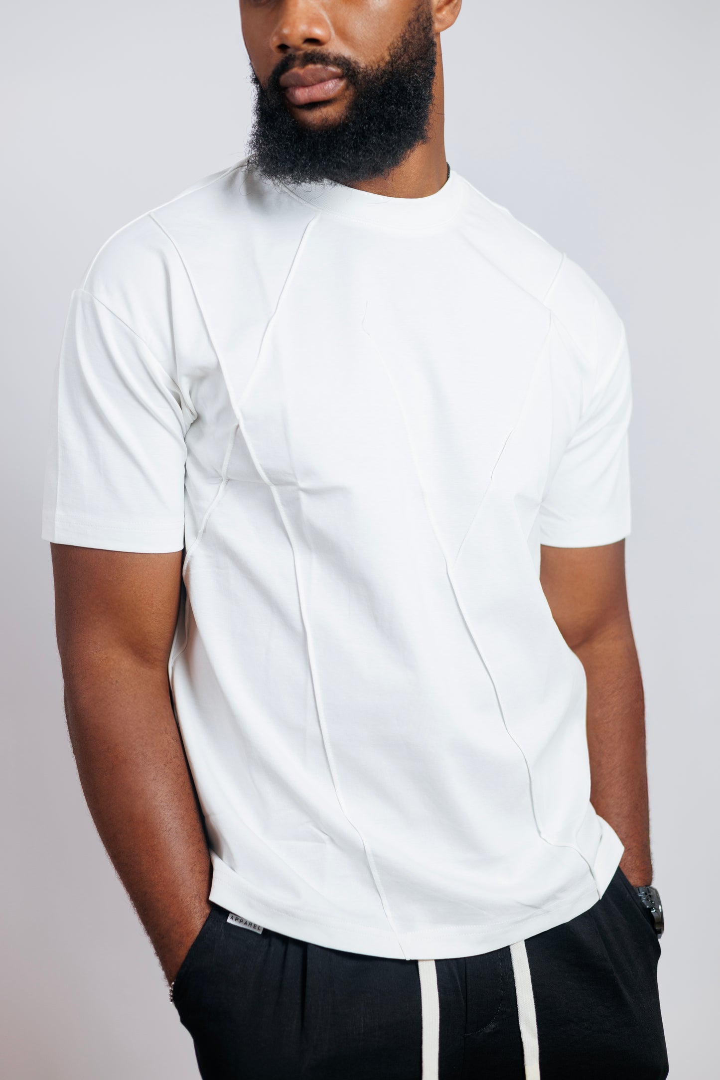 OOD Panel Detail Tee in White