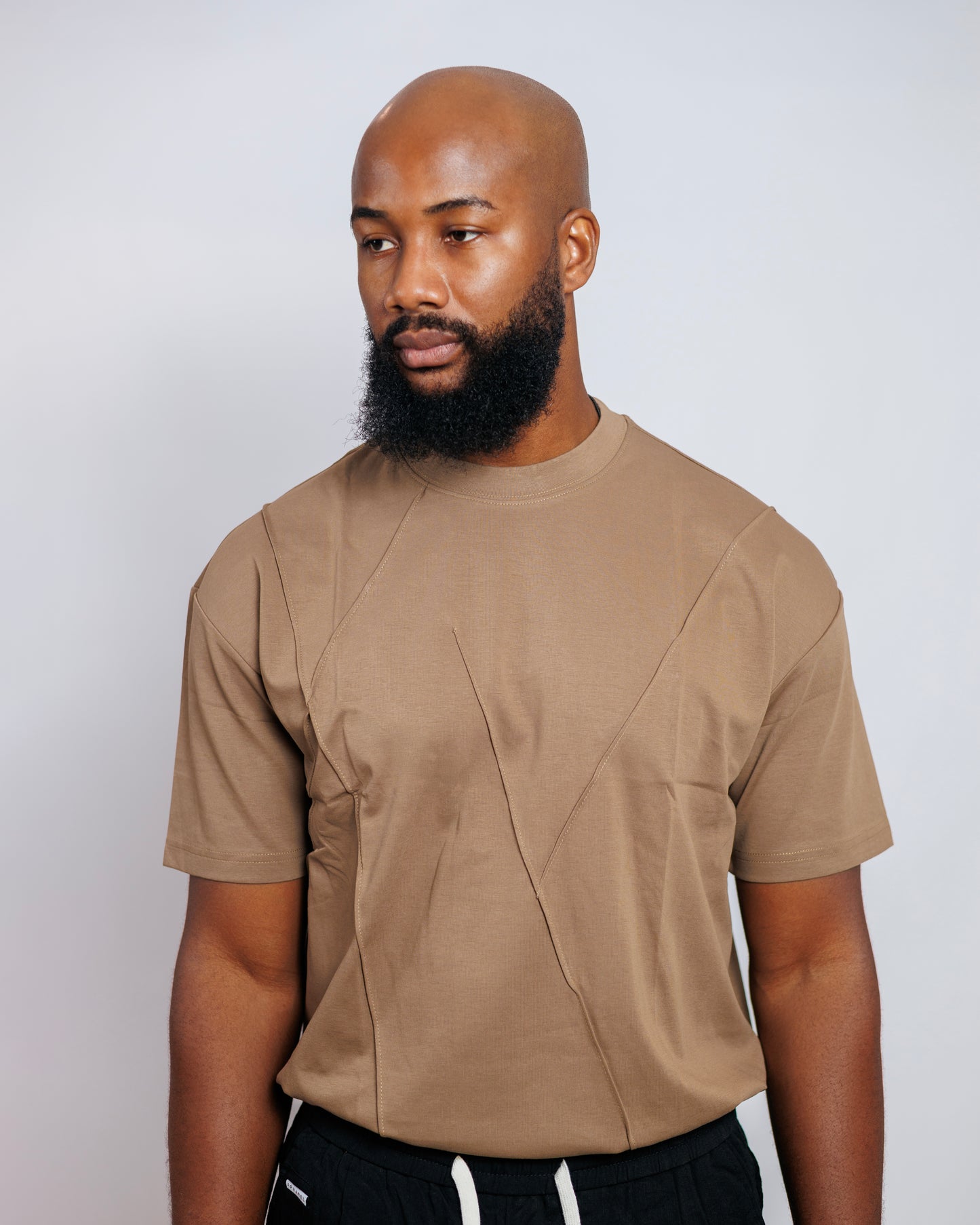 OOD Panel Detail Tee in Desert Khaki
