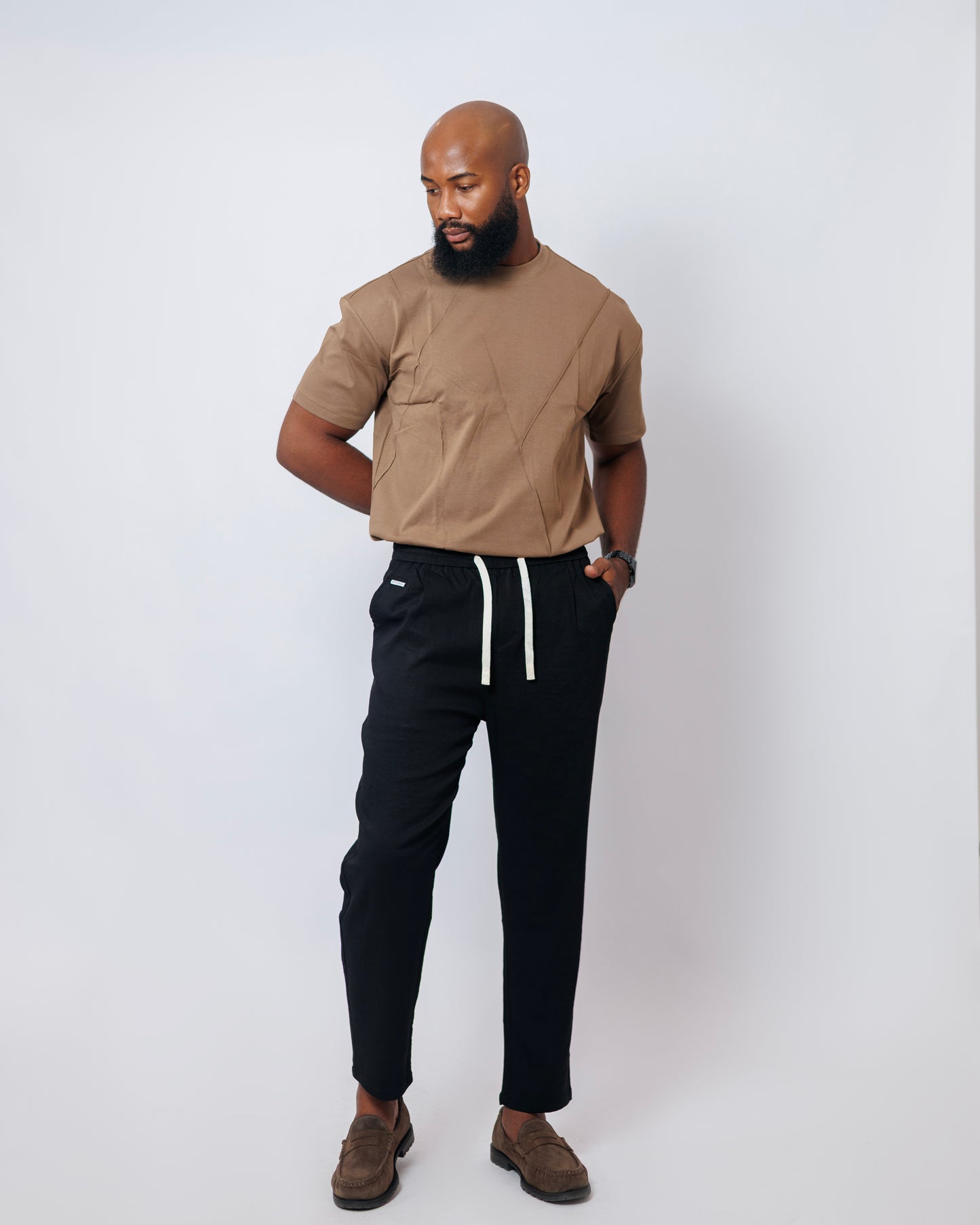OOD Panel Detail Tee in Desert Khaki