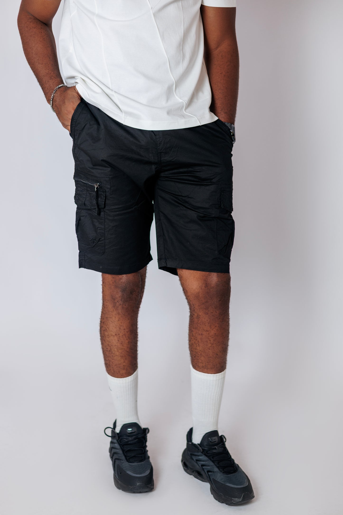 OOD Cargo Shorts in Jet Black