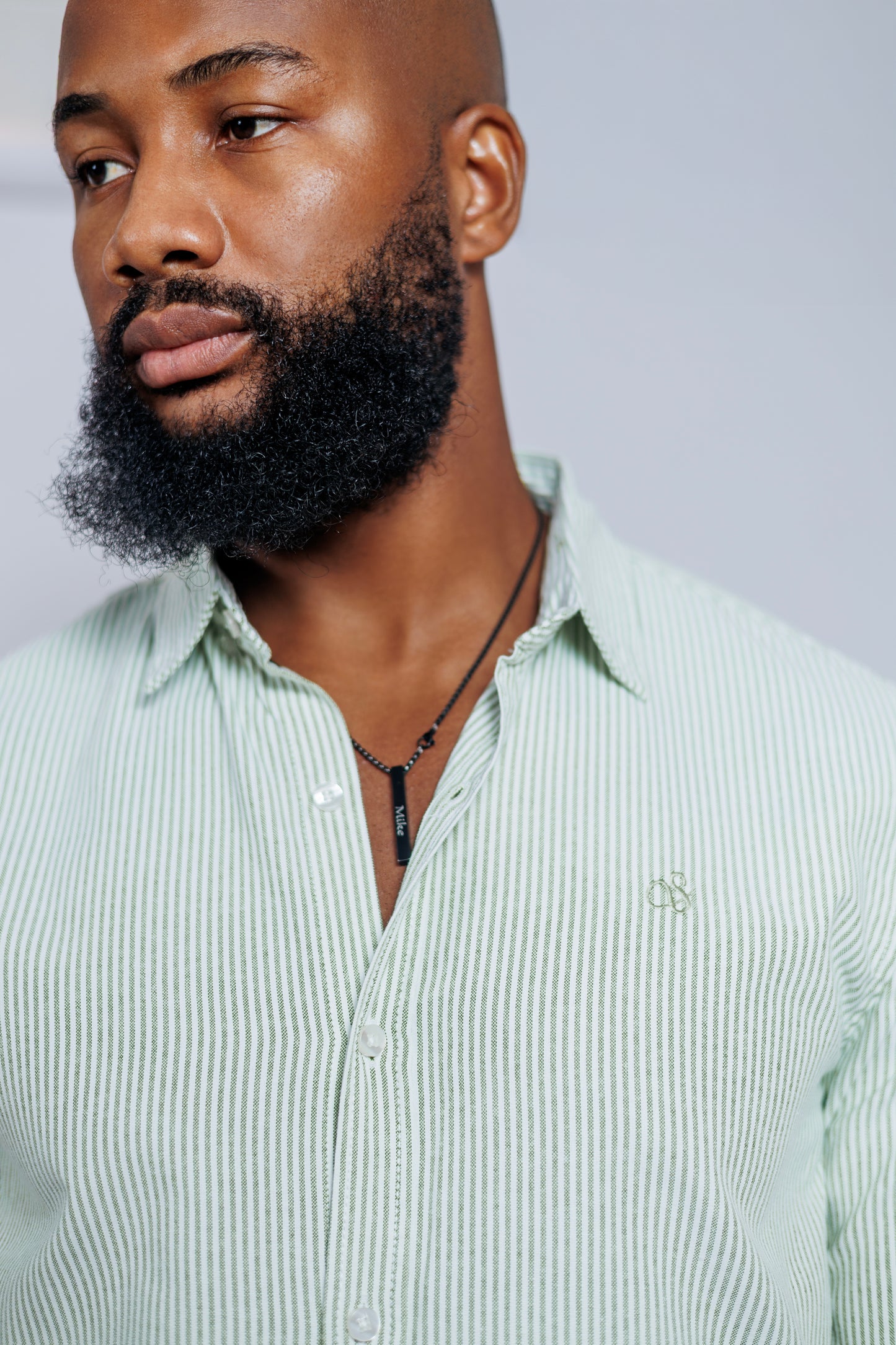 Old Eagle Pinstripe Shirt in Mint Green