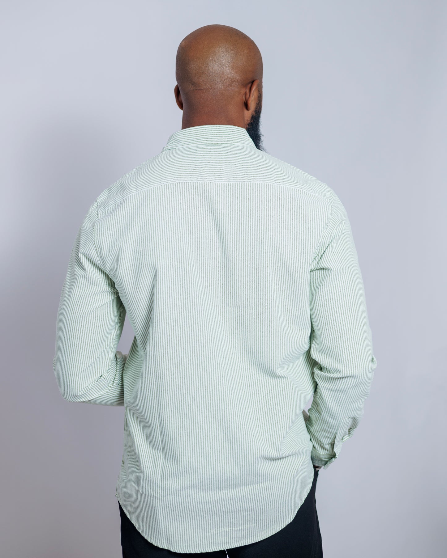 Old Eagle Pinstripe Shirt in Mint Green