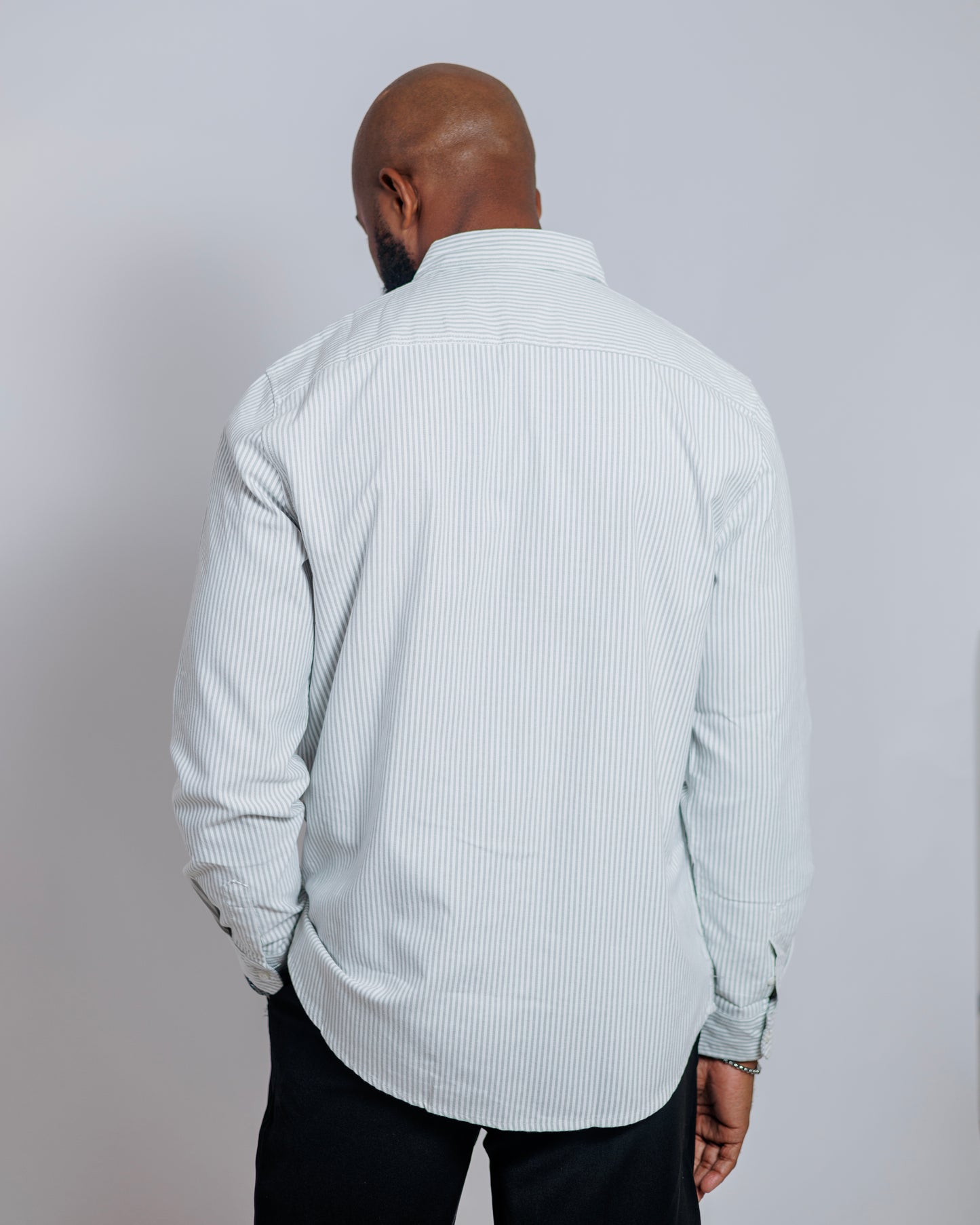 Old Eagle Pinstripe Shirt in Grey