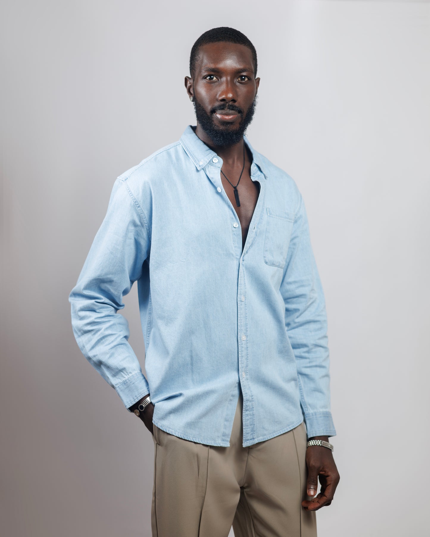 Ood Denim Shirt in Light Wash