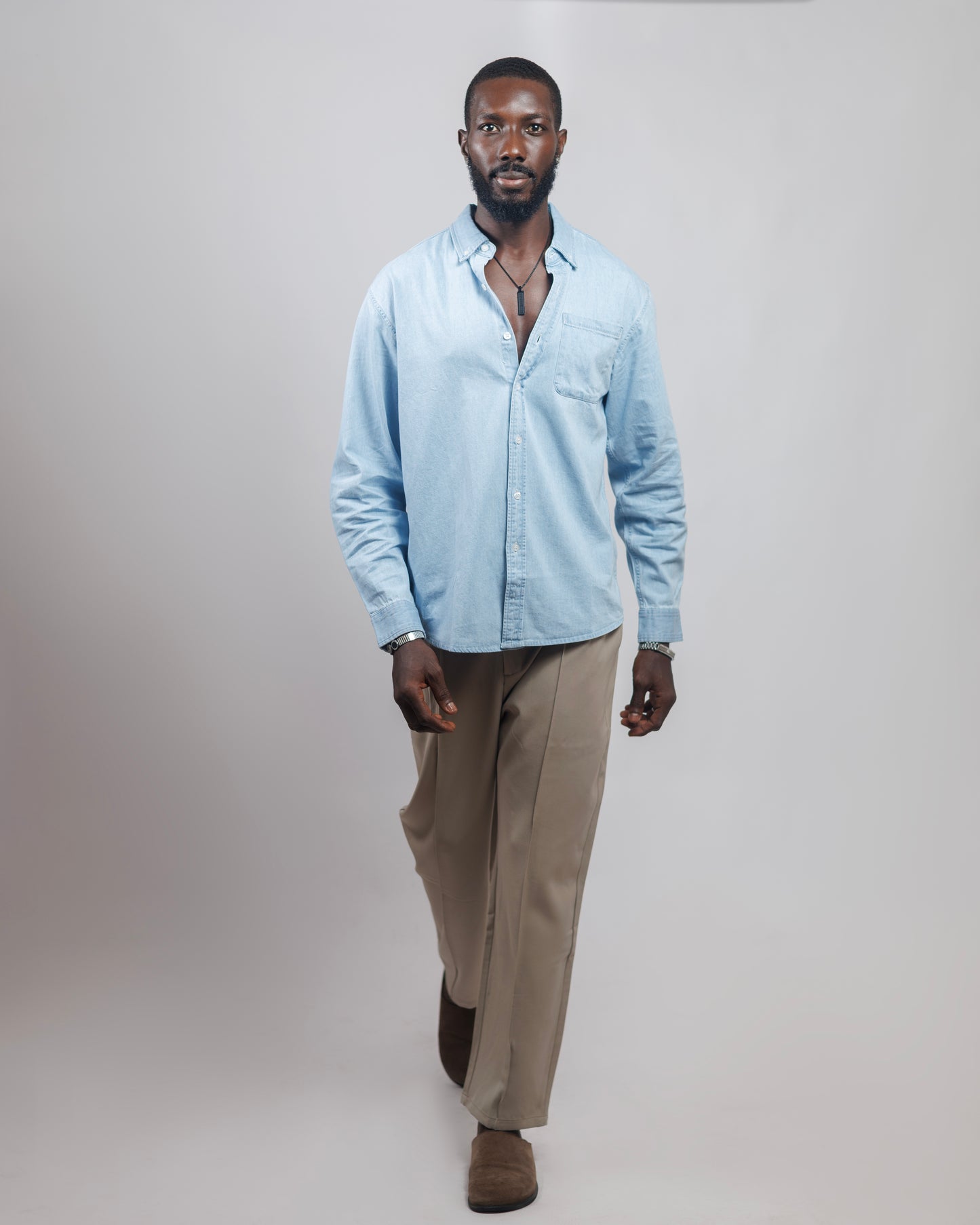 Ood Denim Shirt in Light Wash