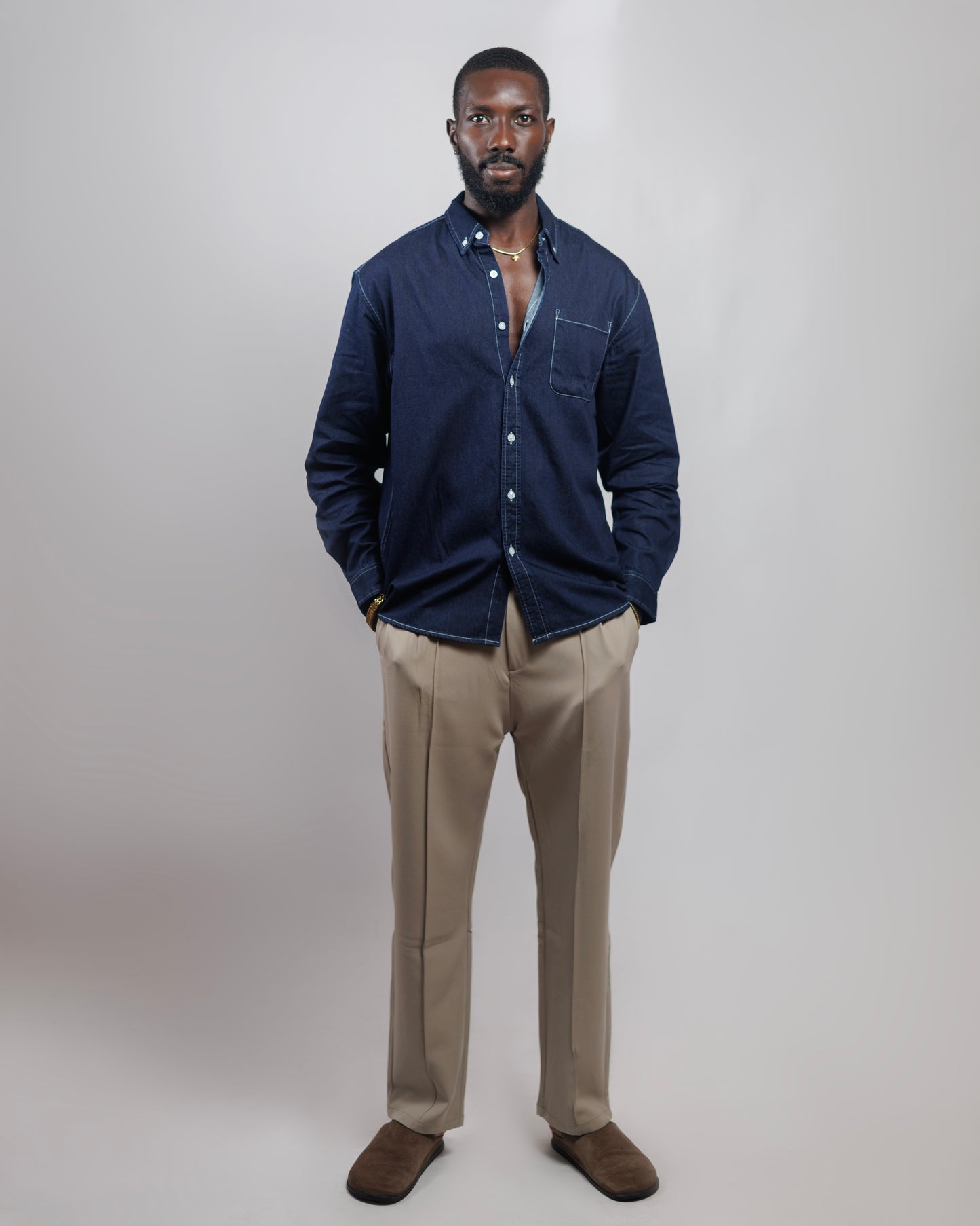 Ood Denim Shirt in Dark Wash