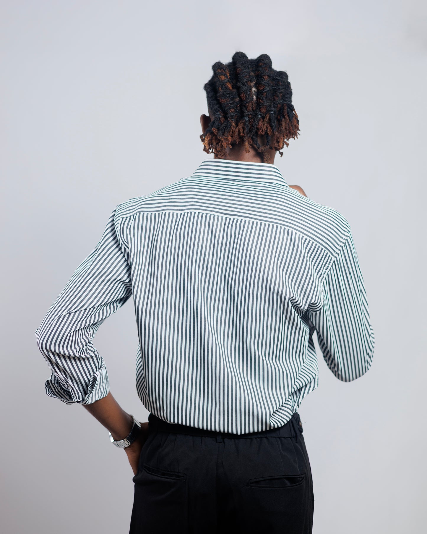 DNB Striped Slim fit Shirt in Black