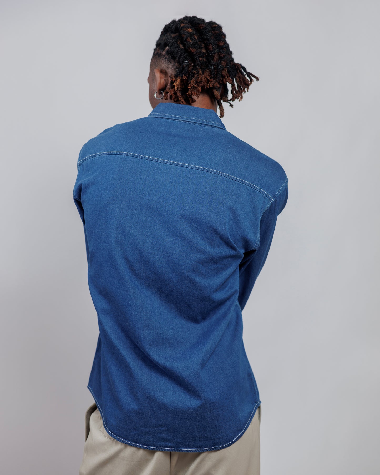Ood Denim Shirt in Mid Wash