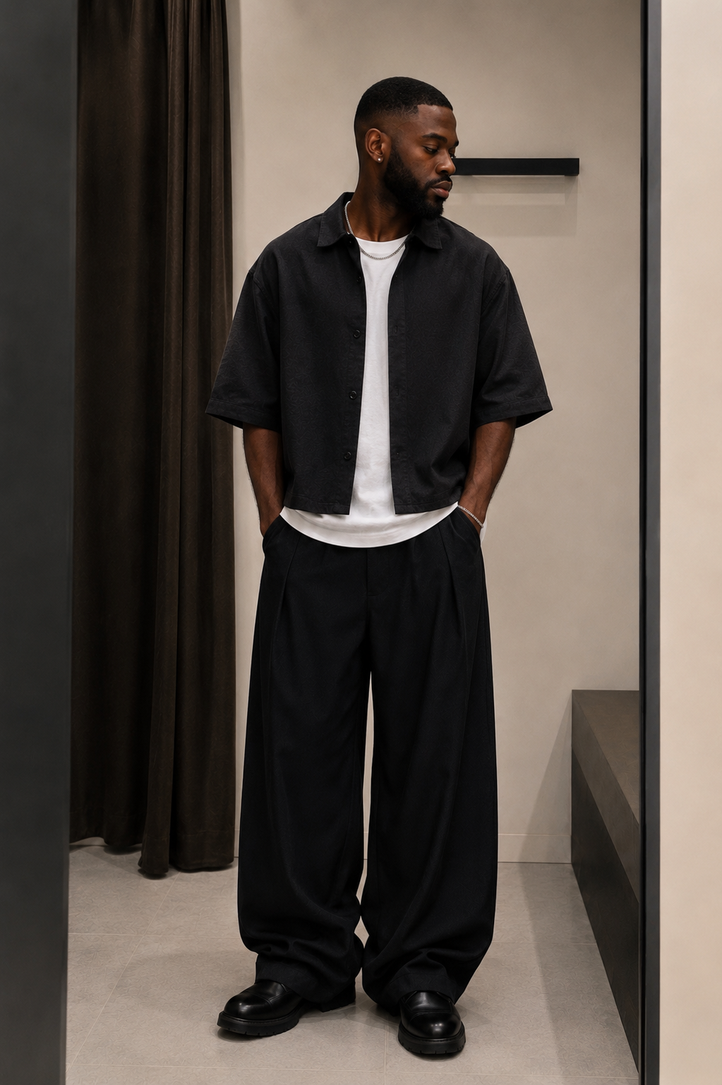 Ood Boxy Cropped Shirt