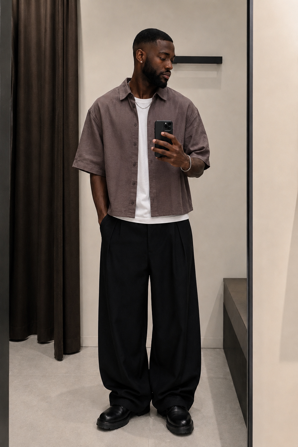 Ood Boxy Cropped Shirt