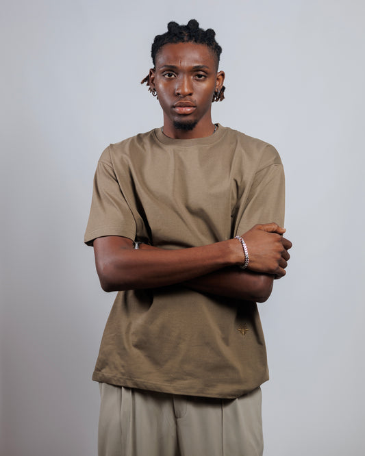 Ood Beetle Relaxed Tee in Khaki