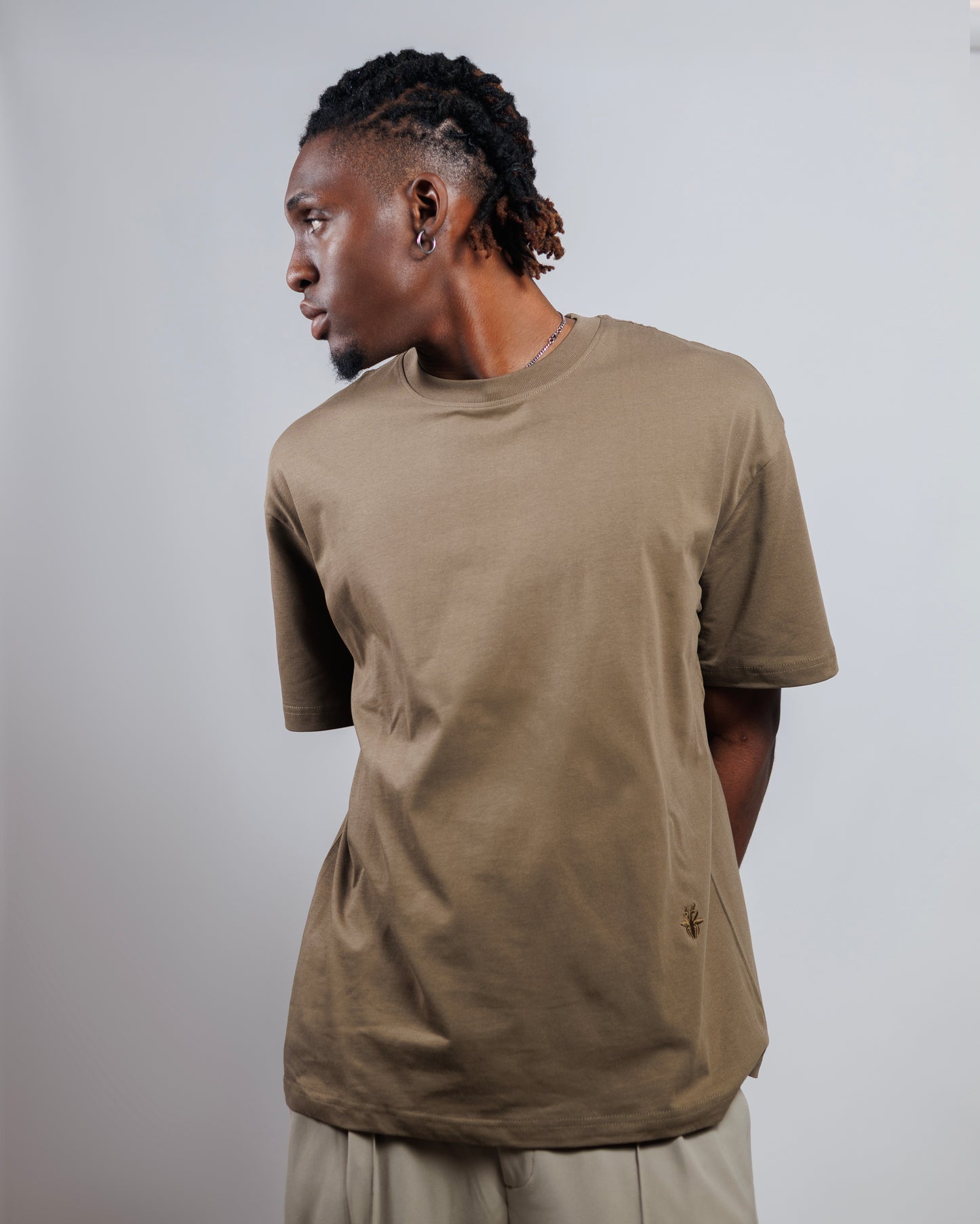 Ood Beetle Relaxed Tee in Khaki