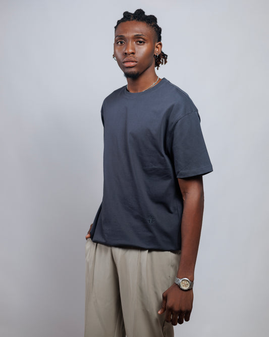 Ood Beetle Relaxed Tee in Charcoal