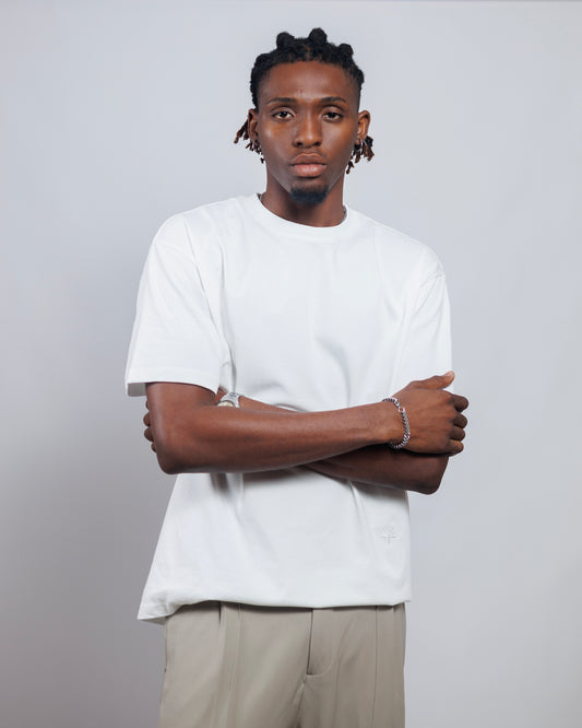 Ood Beetle Relaxed Tee in White