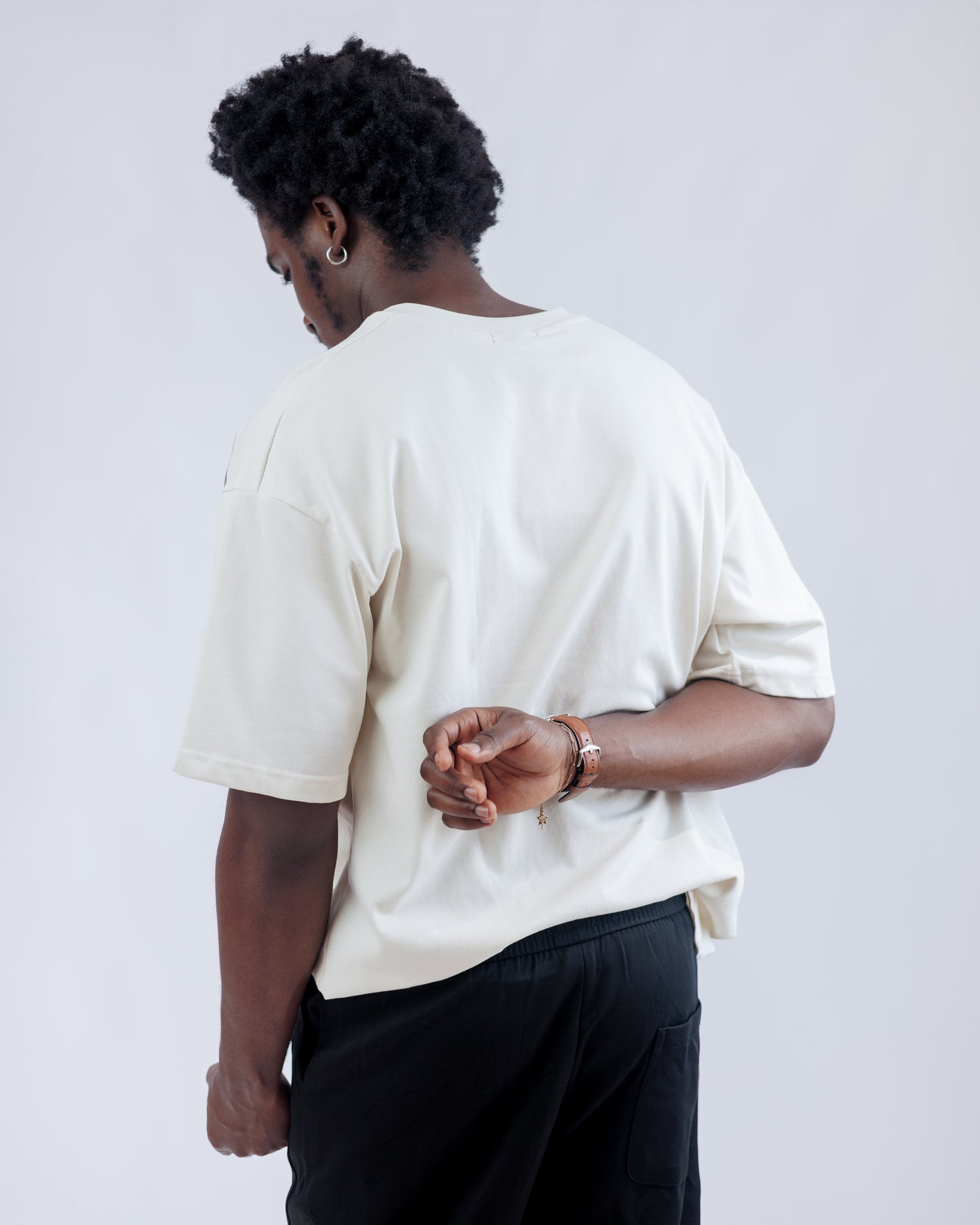 Ood Trace Oversized Tee in Beige