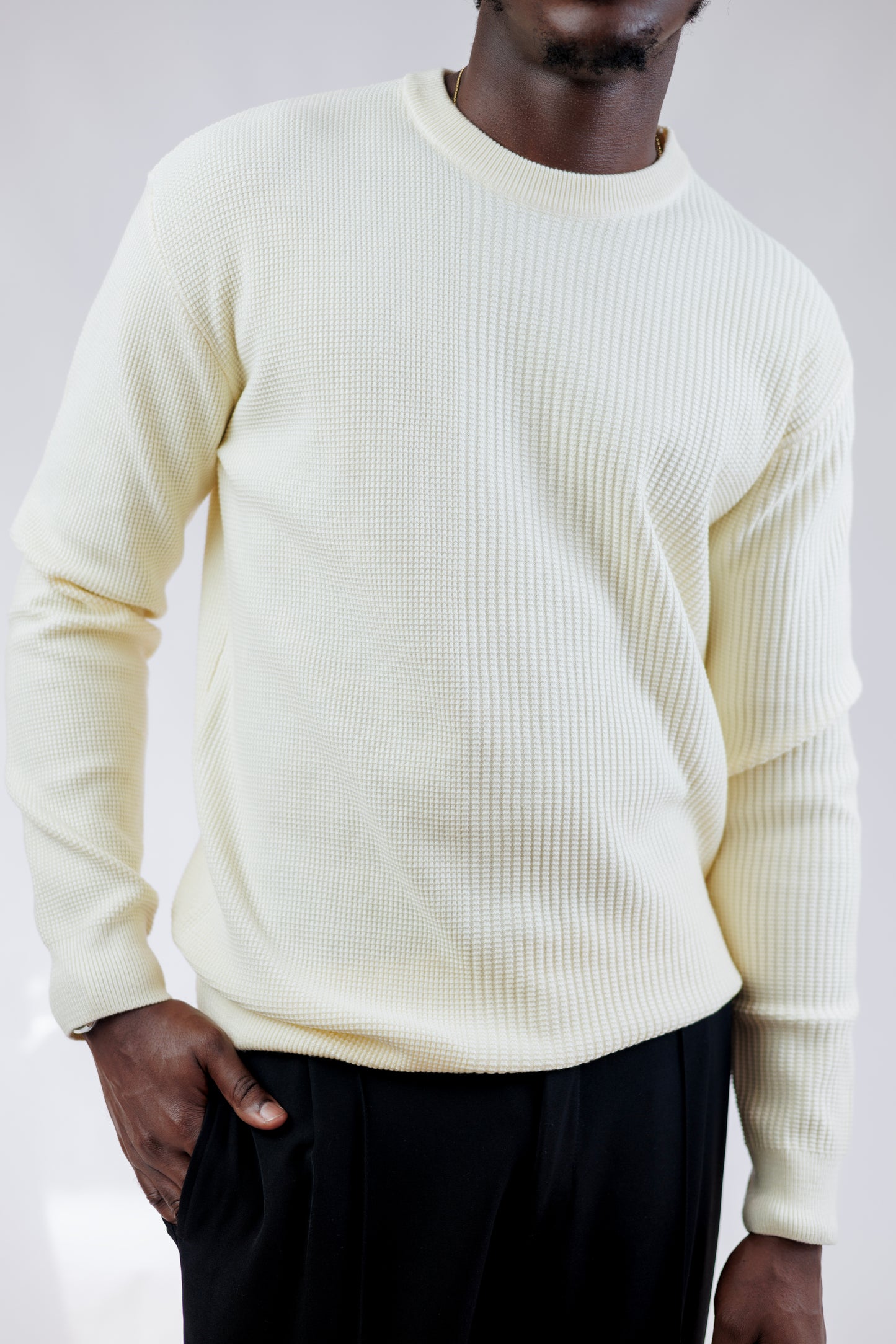 Ood Ridge Knit Sweater in Lemon Drop