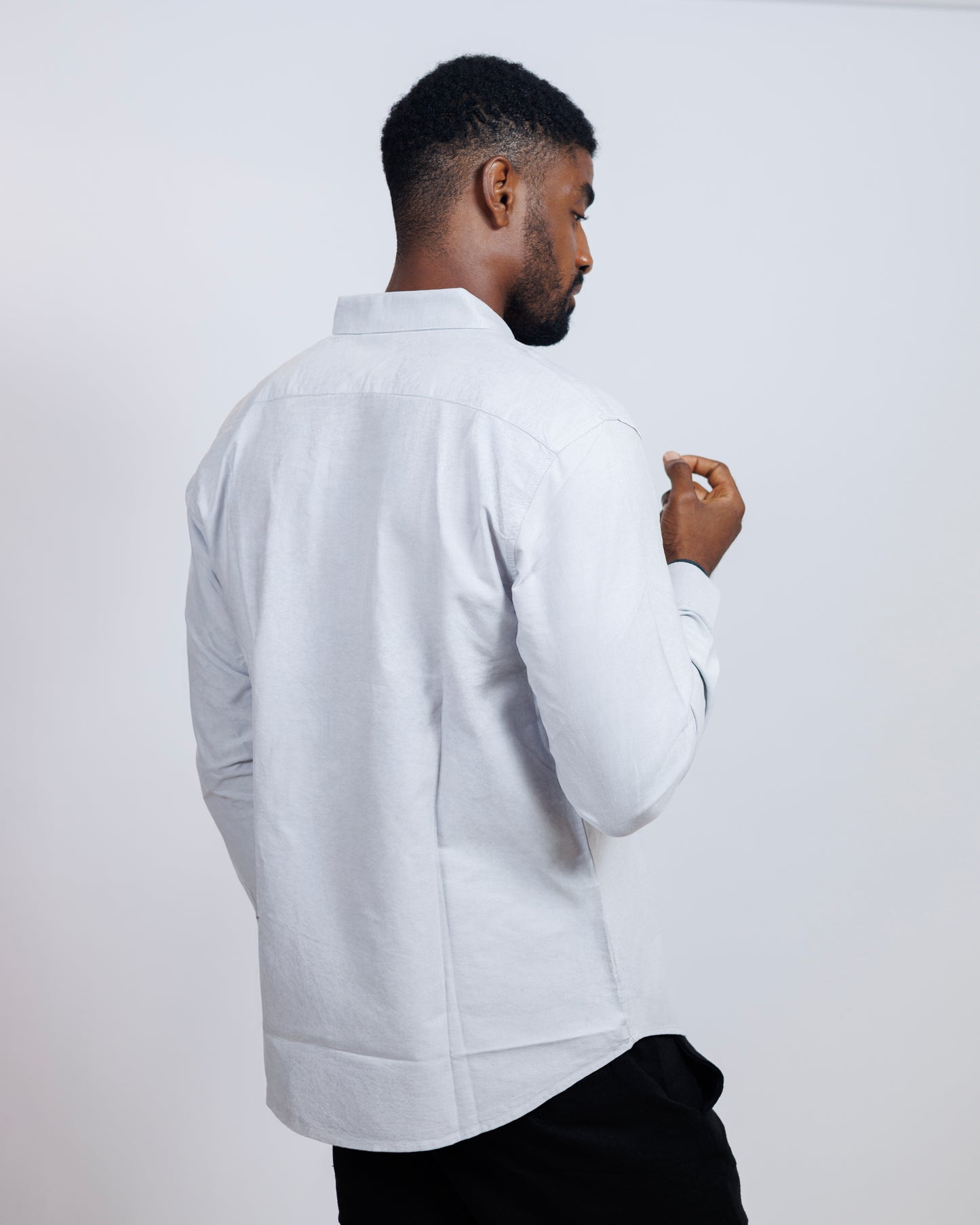 Classic Oxford Collar Shirt in Oxford Grey