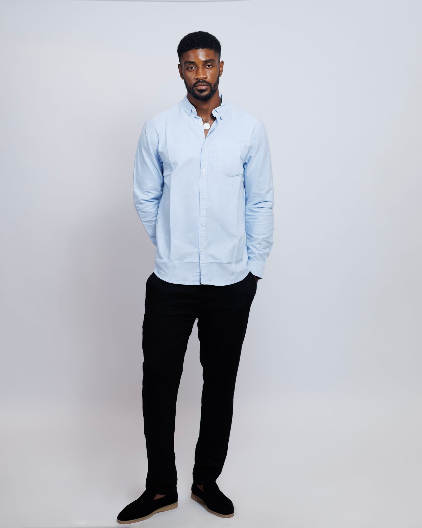 Classic Oxford Collar Shirt in Glacier Blue