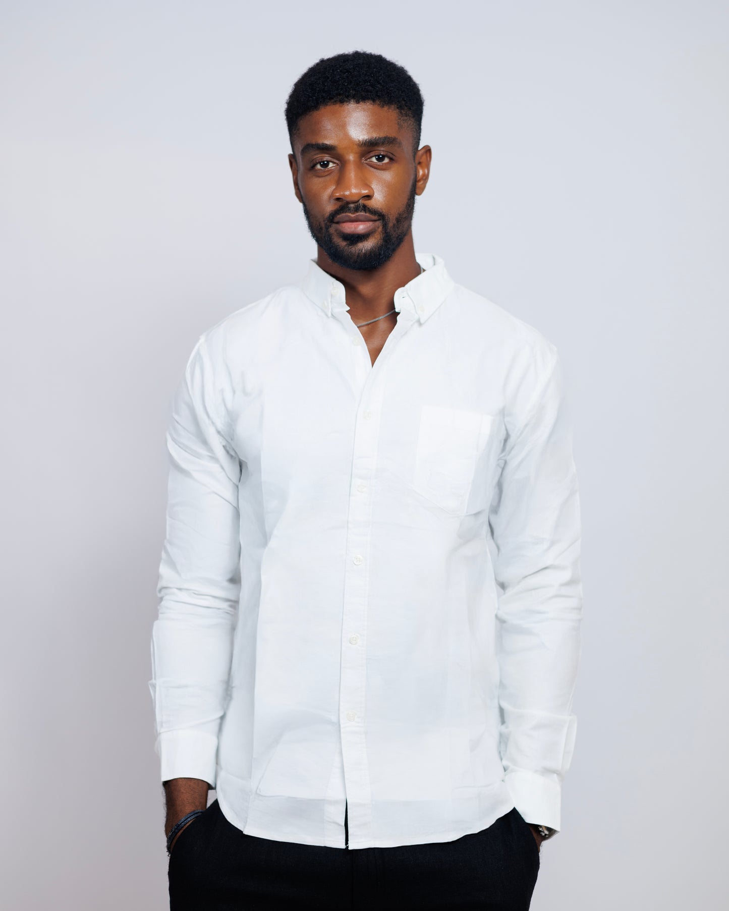 Classic Oxford Collar Shirt in White