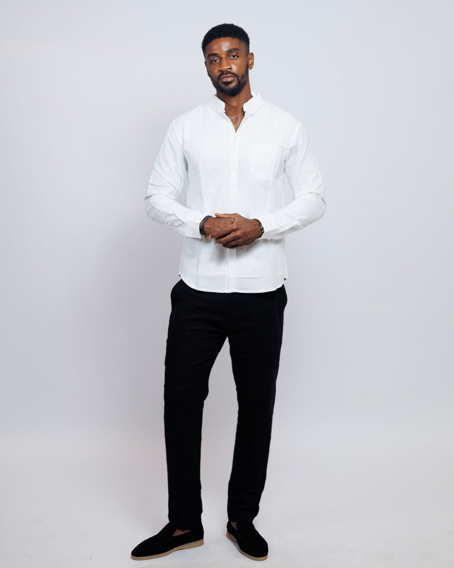 Classic Oxford Collar Shirt in White