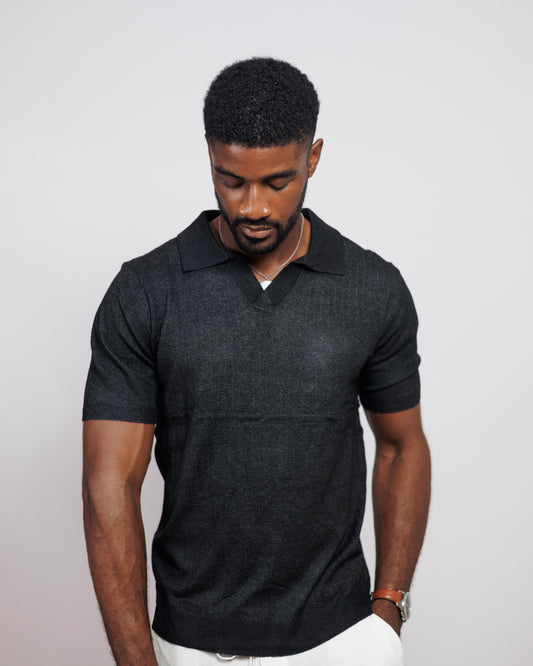 OOD Revere Polo Shirt in Black