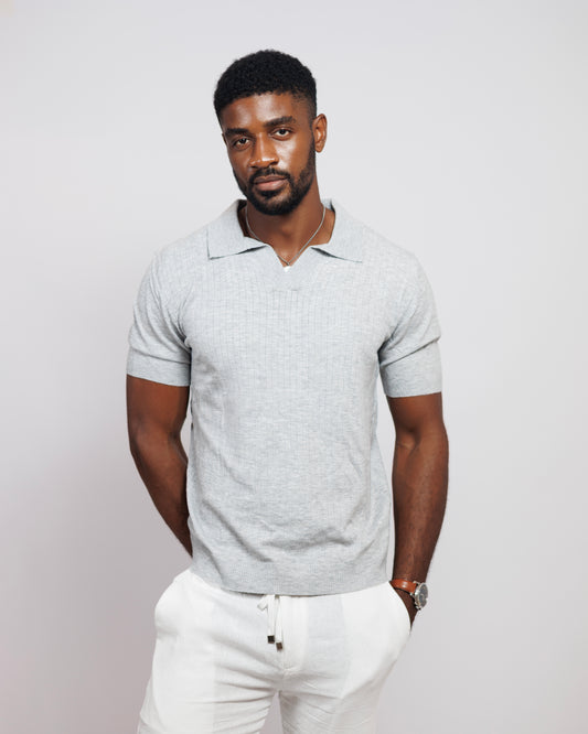 OOD Revere Polo Shirt in Silver Grey