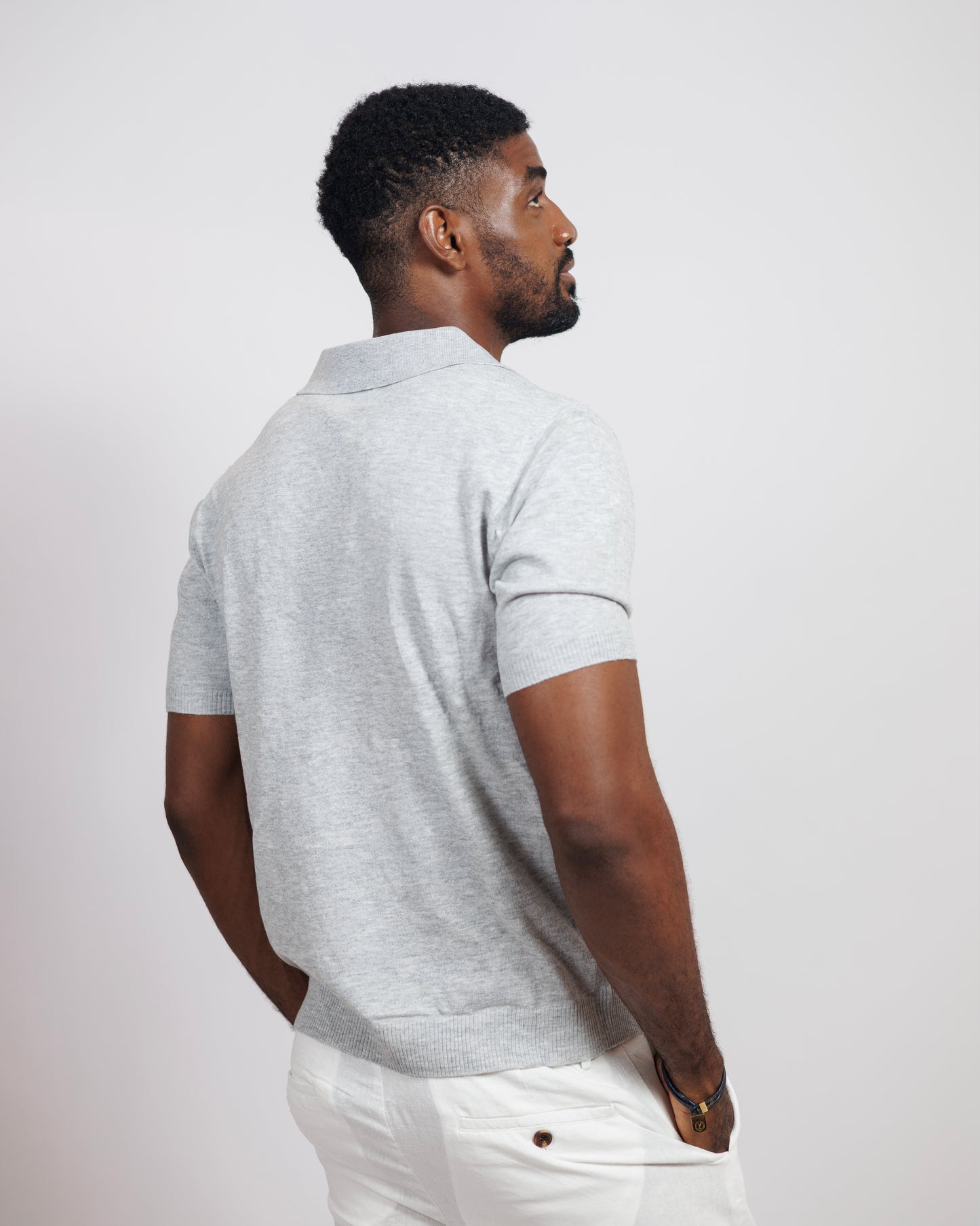 OOD Revere Polo Shirt in Silver Grey