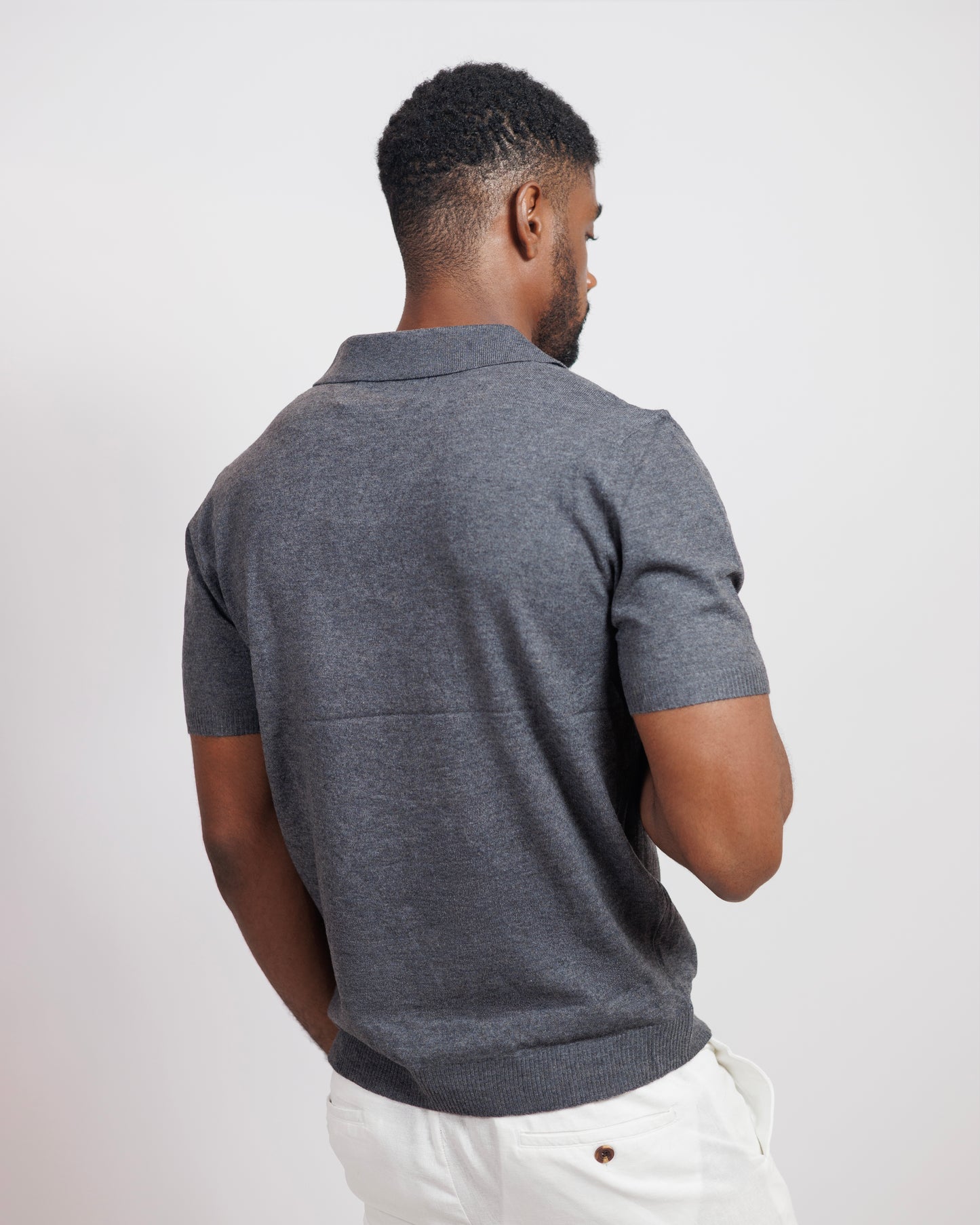 OOD Revere Polo Shirt in Charcoal Grey