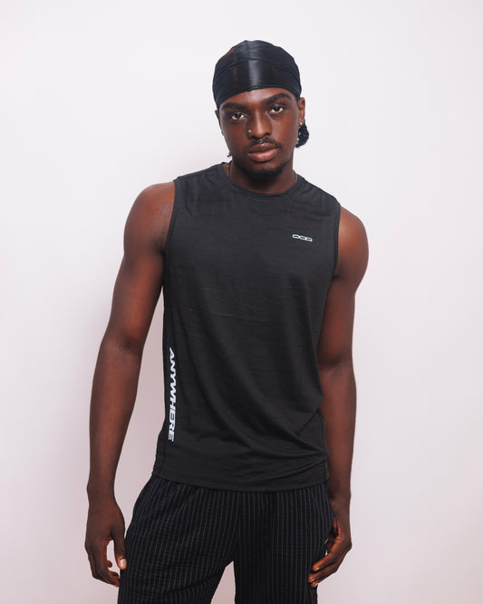 OOD Activ Anywhere Muscle Tank in Jet Black