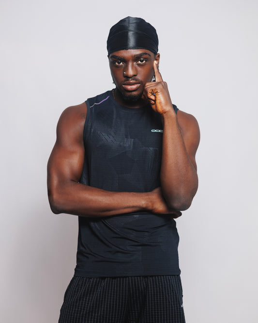 OOD Activ Core Muscle Tank in Jet Black
