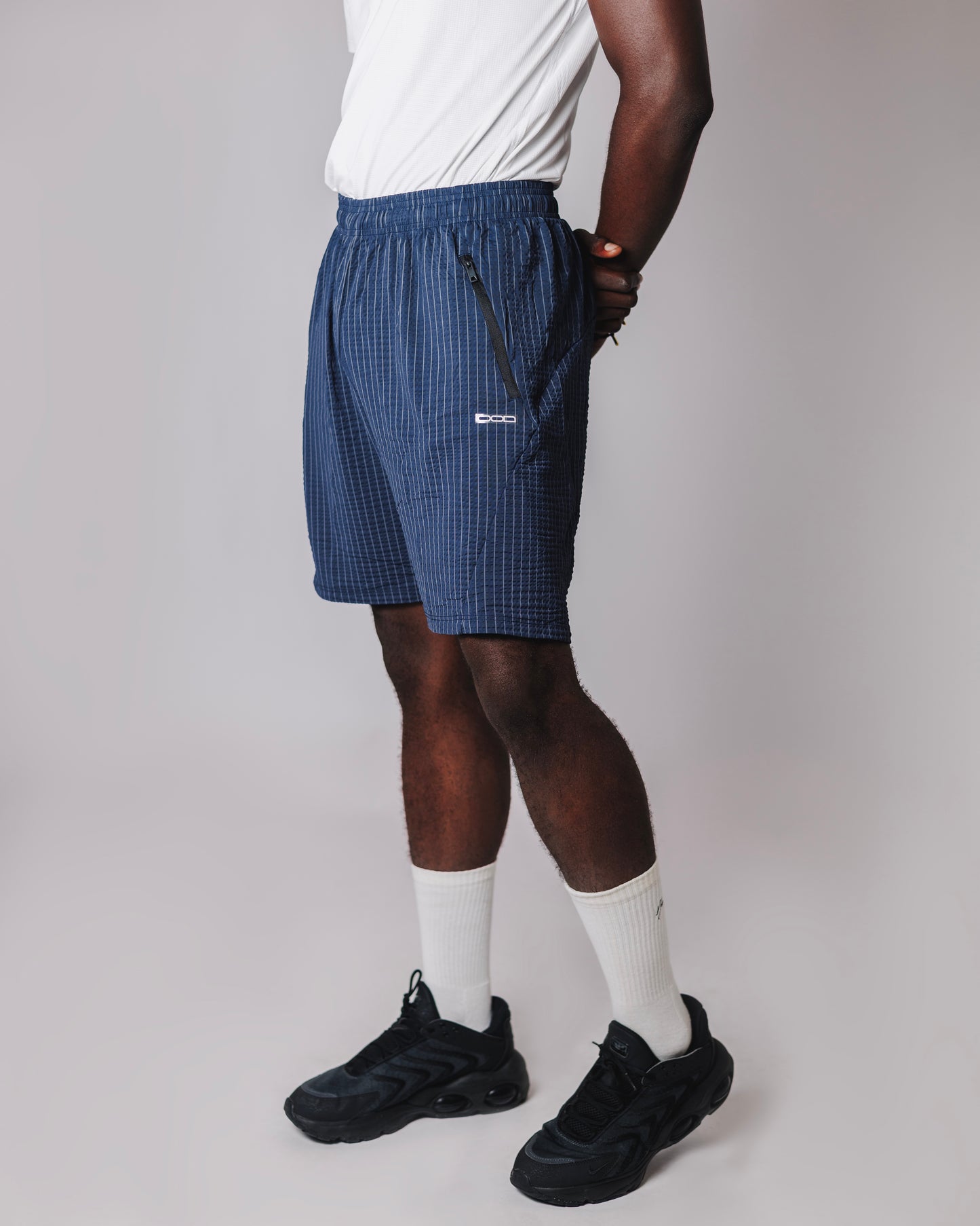 OOD Activ Pinstripe shorts in Blue