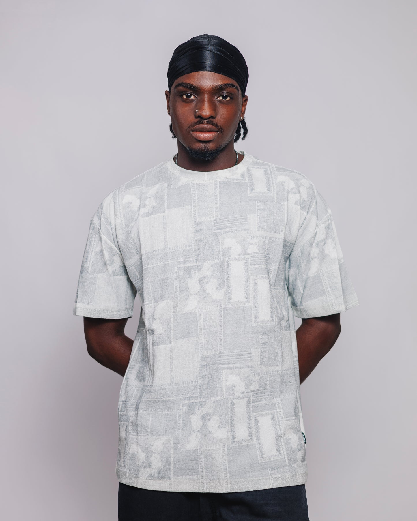 KP Jacquard Tee in Ash Mist