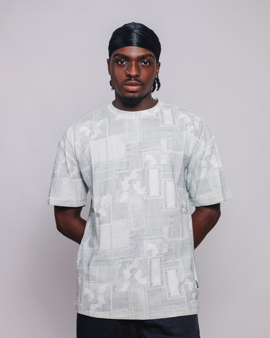 KP Jacquard Tee in Ash Mist