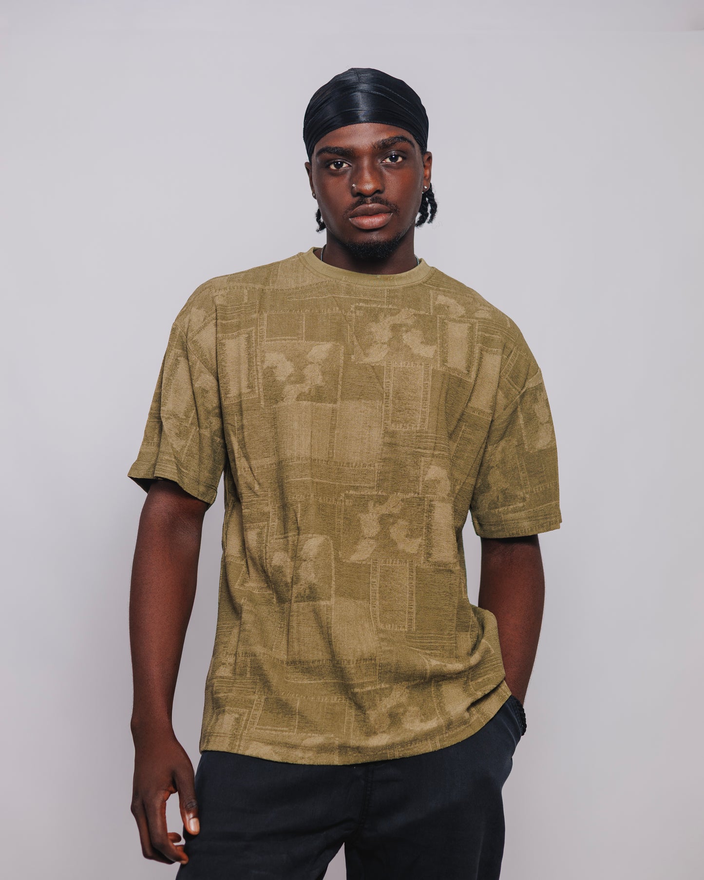 KP Jacquard Tee in Olive