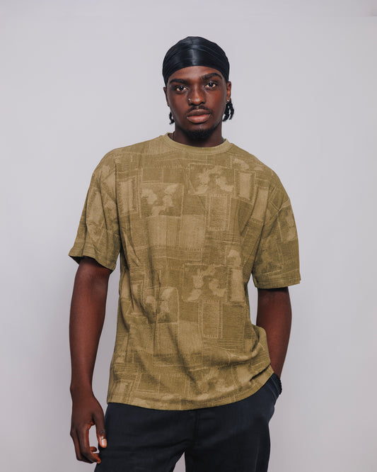 KP Jacquard Tee in Olive