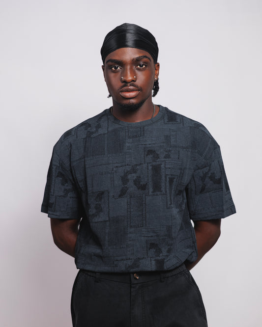 KP Jacquard Tee in Midnight