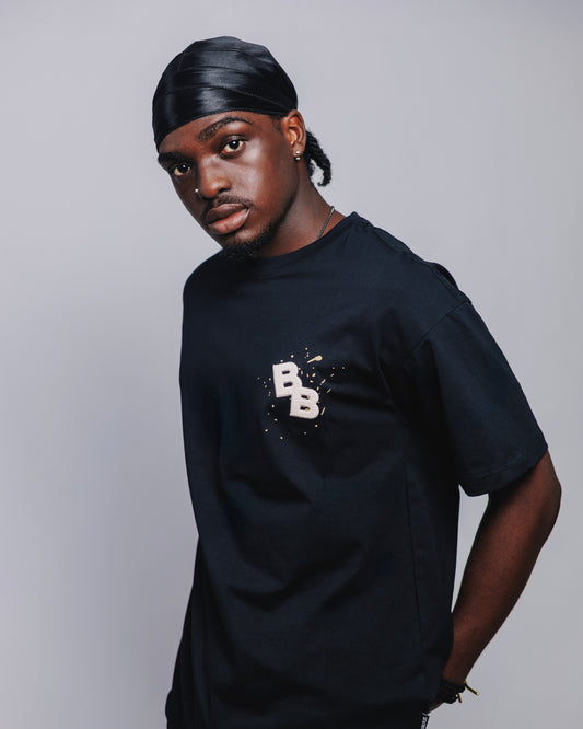 KP Chest Mark Tee in Black