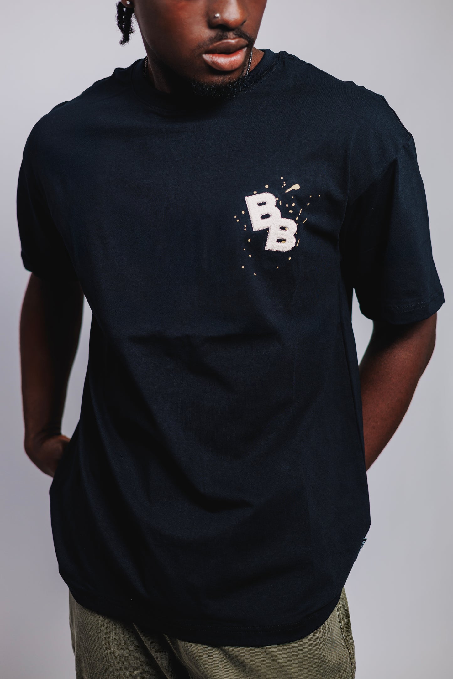 KP Chest Mark Tee in Black