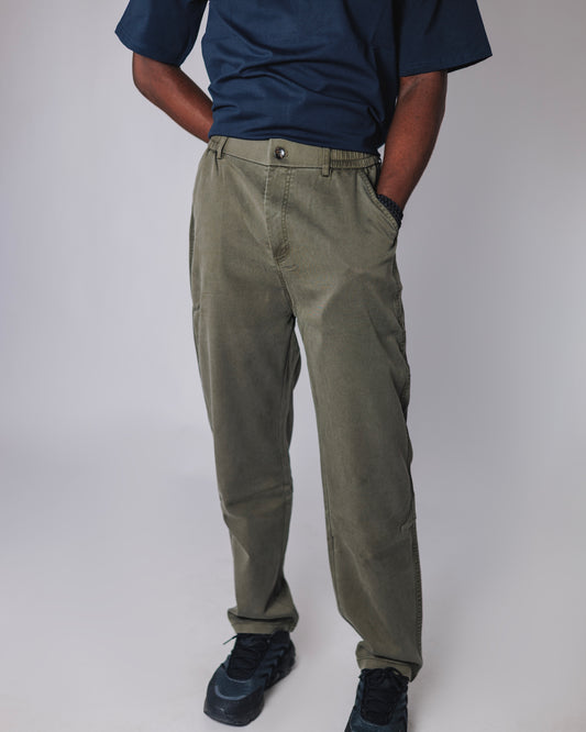OOD Relaxed Fit Chinos in Olive